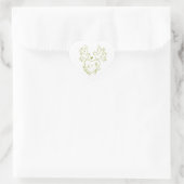 hand drawn Dove Heart Custom Wedding  Hart Sticker (Tas)