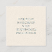 Hand Drawn Dragonfly Floral Gardener Vierkante Visitekaartje (Achterkant)