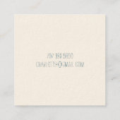 Hand Drawn Dragonfly Floral Vierkante Visitekaartje (Achterkant)