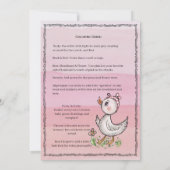 Hand-Drawn 'Draw a Baby Goose' Birthday Activity!  Kaart (Achterkant)