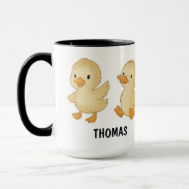 Hand Drawn Duck Custom Cute Mug Mok