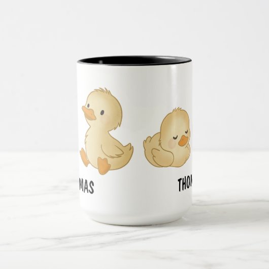 Hand Drawn Duck Custom Cute Mug Mok (Midden)