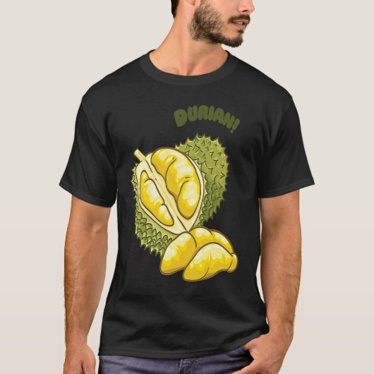 Hand drawn Durian   Tropical Fruit T-shirt (Voorkant)