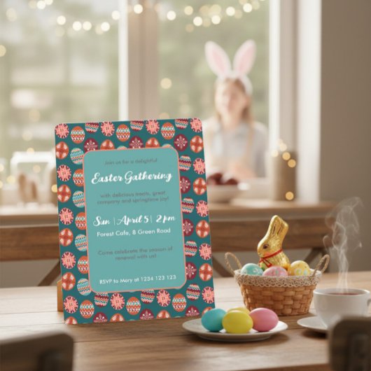 Hand Drawn Easter Brunch Invitation  Kaart