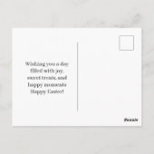 Hand Drawn Easter Bunny Coloring Style Spring Briefkaart (Achterkant)