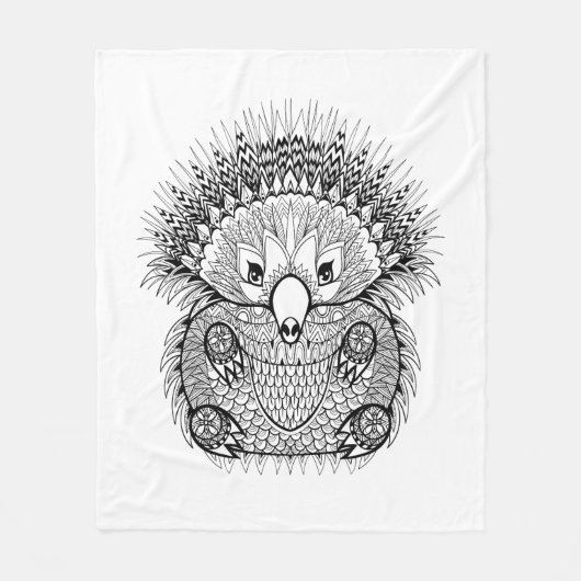 Hand Drawn Echidna Doodle Fleece Deken (Voorkant)