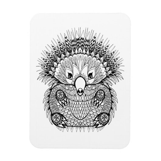Hand Drawn Echidna Doodle Magneet (Verticaal)