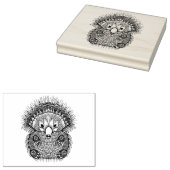 Hand Drawn Echidna Doodle Rubberstempel (Gestempeld)