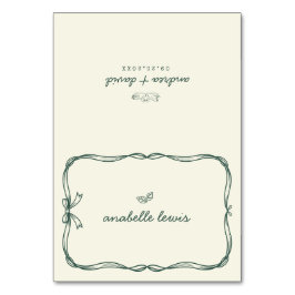 Hand Drawn Editable Guest Name Wedding Place Card Kaart