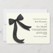 Hand drawn Elegant Black Bow - Modern Minimalist Kaart (Voorkant)