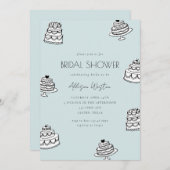 Hand Drawn Elegant Bridal Shower Invitation Kaart (Voorkant / Achterkant)