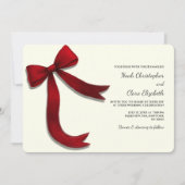 Hand drawn Elegant Red Bow - Modern Minimalist Kaart (Voorkant)