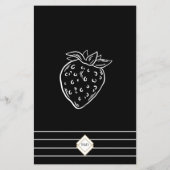 Hand Drawn Elegant Simple Blue & Cream Wedding  Flyer (Achterkant)