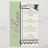 Hand Drawn Elegant Simple Green & Cream Wedding  Flyer (Voorkant)