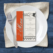 Hand Drawn Elegant Simple Red & Cream Wedding  Flyer