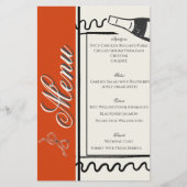 Hand Drawn Elegant Simple Red & Cream Wedding  Flyer (Voorkant)
