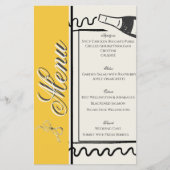 Hand Drawn Elegant Simple Yellow & Cream Wedding  Flyer (Voorkant)