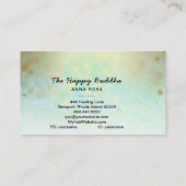 *~* Hand Drawn Elephant Gold Pattern Buddha Visitekaartje (Achterkant)