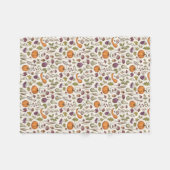 Hand-Drawn Engraving Style Fall Vegetable Fleece Deken (Voorkant (Horizontaal))