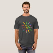Hand Drawn Ethnic Peace Sign Hippie Bohemian T-shirt (Voorkant volledig)