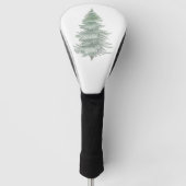 Hand Drawn Evergreen Tree Golfheadcover (Voorkant)