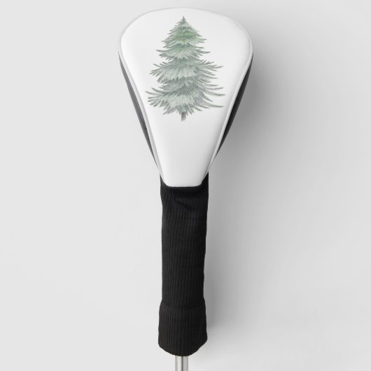 Hand Drawn Evergreen Tree Golfheadcover (Voorkant)