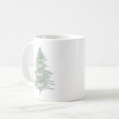 Hand Drawn Evergreen Tree Koffiemok (Voorkant links)
