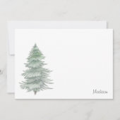 Hand Drawn Evergreen Tree Notitiekaartje (Voorkant)