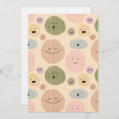 Hand-drawn Facial Expressions Seamless Pattern Kaart (Voorkant / Achterkant)