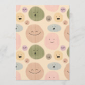 Hand-drawn Facial Expressions Seamless Pattern Kaart (Voorkant)