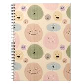 Hand-drawn Facial Expressions Seamless Pattern Notitieboek (Voorkant)