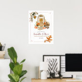 Hand Drawn Fall Open House Baby Shower Welcome Poster (Thuiskantoor)