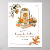 Hand Drawn Fall Open House Baby Shower Welcome Poster (Voorkant)