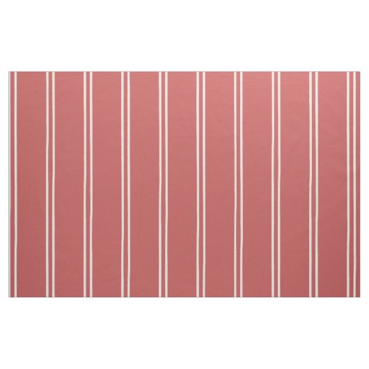 Hand Drawn Farmhouse Stripes | Faded Rust Red Stof (Fat Quarter)