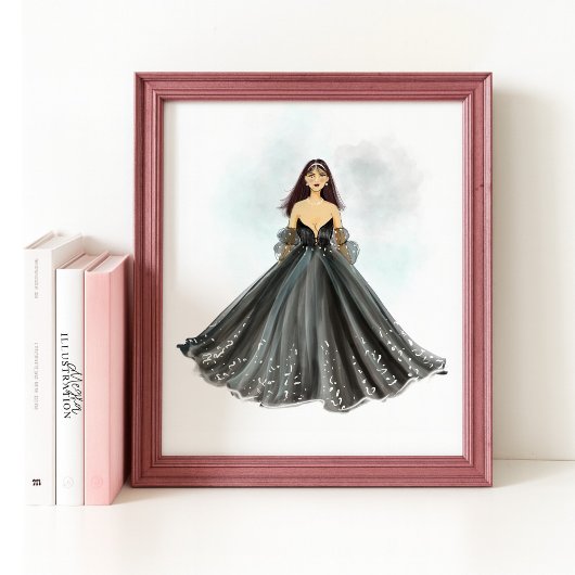 Hand-Drawn Fashion Sketch ,Luxury Art Print