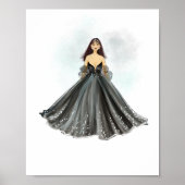 Hand-Drawn Fashion Sketch ,Luxury Art Print (Voorkant)