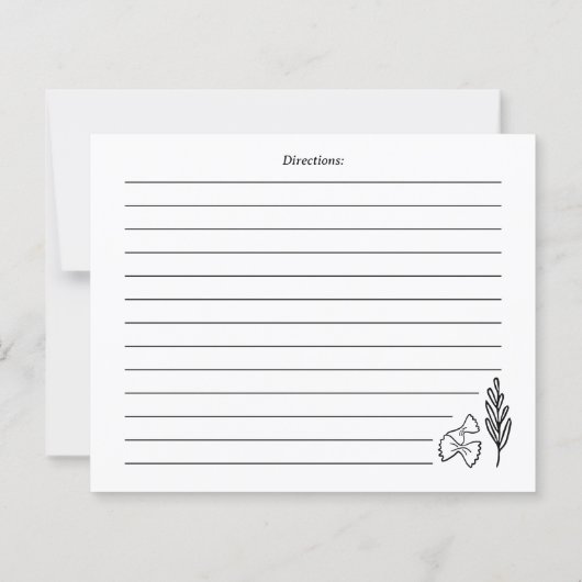 Hand Drawn Favorite Recipe Card (Achterkant)