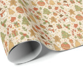 Hand Drawn Festive Christmas Wrapping Paper Roll Cadeaupapier (Rol Hoek)