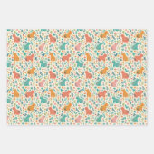 Hand Drawn Floral Capybara Wrapping Paper Sheets (Voorkant 3)
