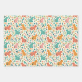 Hand Drawn Floral Capybara Wrapping Paper Sheets (Voorkant 2)