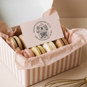 Hand Drawn Floral Cupcake Shop Bakery Business  Rubberstempel