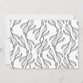 Hand Drawn Floral Greenery White Leaf Wedding Kaart (Achterkant)