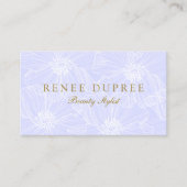 Hand Drawn Floral Lavender Makeup Artist Visitekaartje (Voorkant)