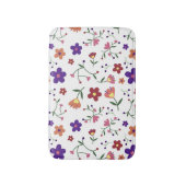 Hand-Drawn Floral Pattern Badmat (Voorkant Verticaal)