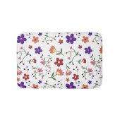 Hand-Drawn Floral Pattern Badmat (Voorkant)