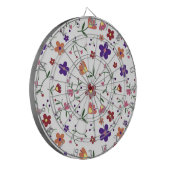 Hand-Drawn Floral Pattern Dartbord (Voorkant Links)