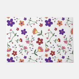 Hand-Drawn Floral Pattern Deurmat