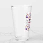 Hand-Drawn Floral Pattern Glas (Rechts)