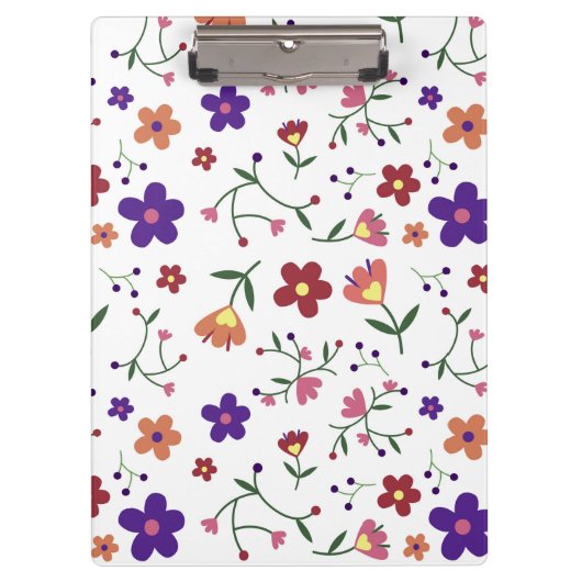 Hand-Drawn Floral Pattern Klembord (Voorkant)