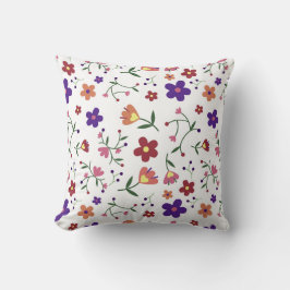 Hand-Drawn Floral Pattern Kussen